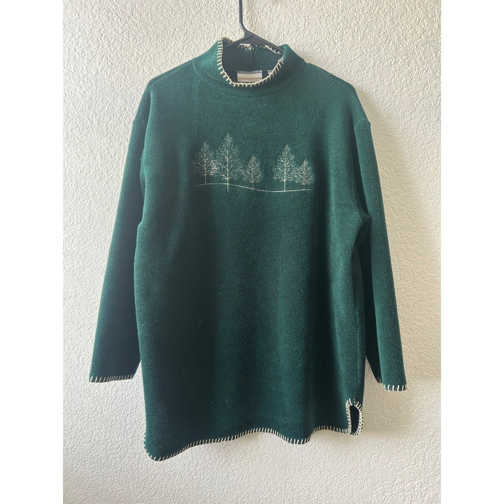 Coldwater Creek Forest Trees Mock Neck Fleece Sweater Green
Grandmacore - Picture 6 of 8